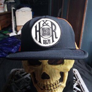 Deadstock Vintage AJD Harrington & Richardson Arms Patch Snap Trucker Hat Cap